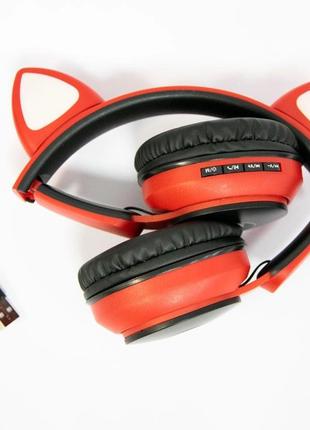 Дитячі стерео навушники ST77, Бездротові навушники cat ear, Бе...