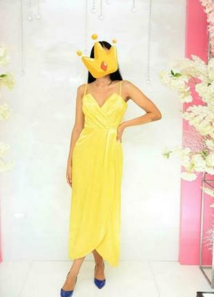 Шикарное желтое платье платье платье платье vera mont 36