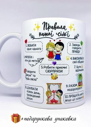 🎁подарок чашка love is правила семьи чашка мужу жене свадебный...