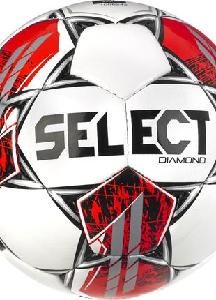 М'яч футбольний SELECT Diamond v23 (134) біл/червон, 5, 5