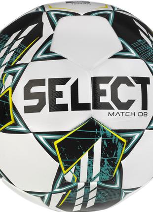 М'яч футбольний SELECT Match DB v23 (338) біл/зелений, 5, 5