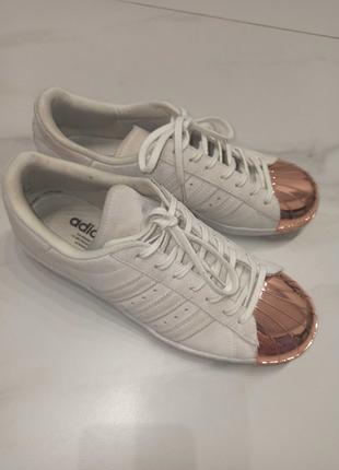 Кросівки adidas superstar metal/toe white адідас  з металевим ...