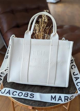Сумка шопер marc jacobs tote bag  білий