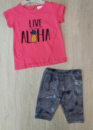 Комплект для девочки (футболка + бриджи) roya girls aloha 6 ме...