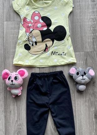 Комплект для девочки (футболка + бриджи) kuculmus minnie 4 год...