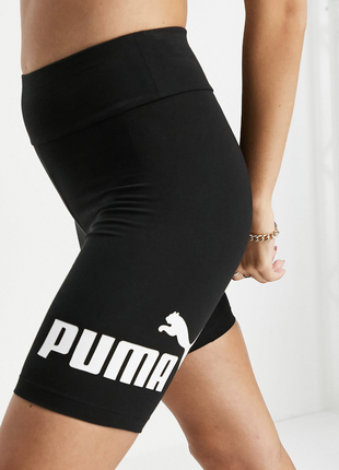 Черные женские велосипедки леггинсы puma essentials logo women...