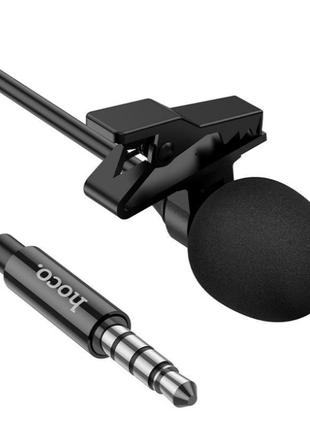 Микрофон - петличка Hoco для смартфона и планшета 3.5 mm 2м Bl...