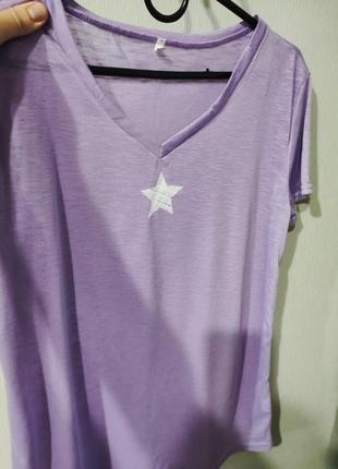 Футболка женская , фиолетовая футболка