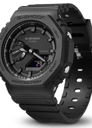 Черные полимерные мужские наручные часы Casio G-Shock GA-2100-...