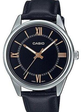 Часы с кварцевым механизмом Casio MTP-V005L-1B5 с кожаным реме...
