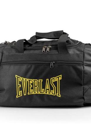 Спортивная сумка everlast yellow черная тканевая для поездок и...