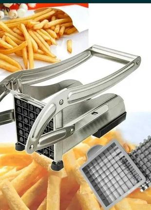 Машинка для нарізки картоплі фрі ручна potato chipper silver