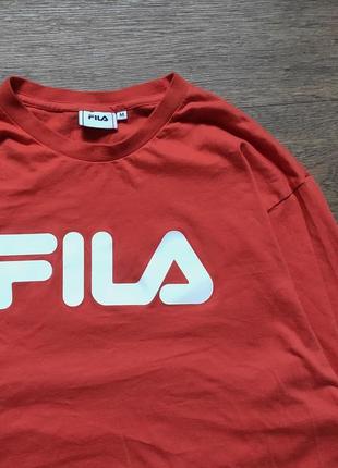 Лонгслив fila оранжевый мужской гольф свитшот свитер легкий фу...