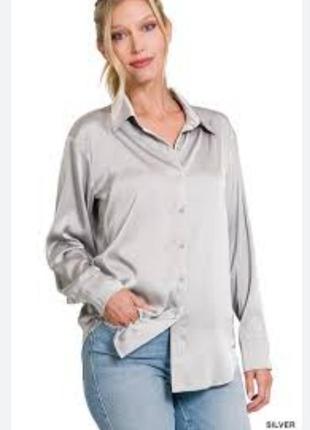 Шелковая рубашка, блузка 52-54 размер penny реактор