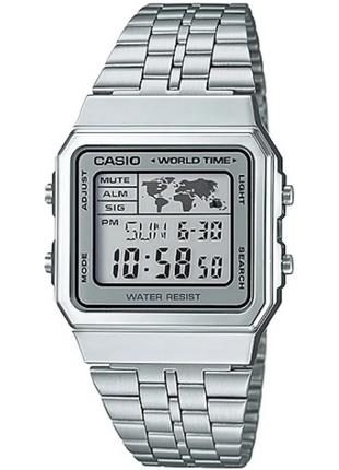 Часы Casio A500WA-7D со стальным браслетом