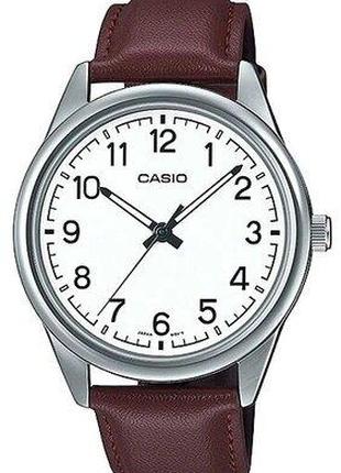 Часы с кварцевым механизмом Casio MTP-V005L-7B4 с кожаным реме...