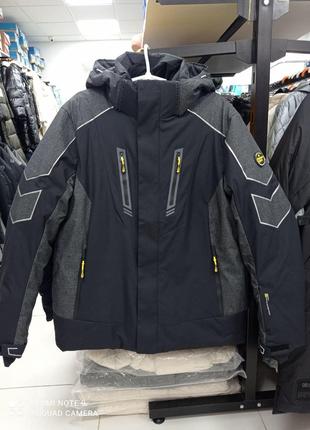Куртка зимняя мужская High Expirience черный-графитовый