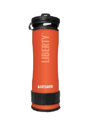 Портативна пляшка для очищення води LifeSaver Liberty Orange