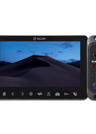 Комплект відеодомофона BCOM BD-780M Black Kit: відеодомофон 7"...