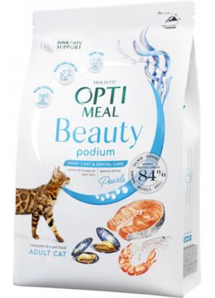 Сухой корм для кошек Optimeal Beauty Podium на основе морепрод...