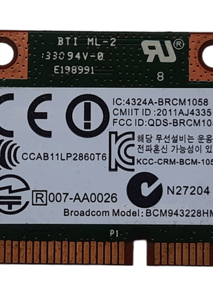 Wi-Fi 2,4G/5 ГГц/Bluetooth BCM943228HMB Mini PCI-E для ноутбука