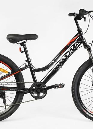 Велосипед спортивный Corso Optima 24" дюйма TM-24100 рама алюм...