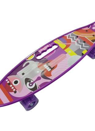 Пенни борд Penny Board SC180409 59*16 см Фиолетовый, металл.кр...