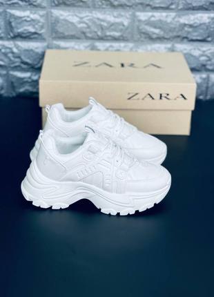 Кроссовки zara женские, белые повседневные кроссовки зара нови...