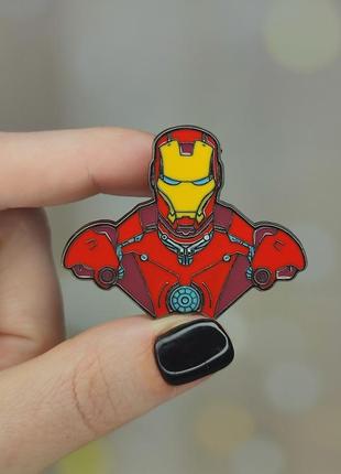 Металлический значок - пин "железный человек. iron man. марвел...