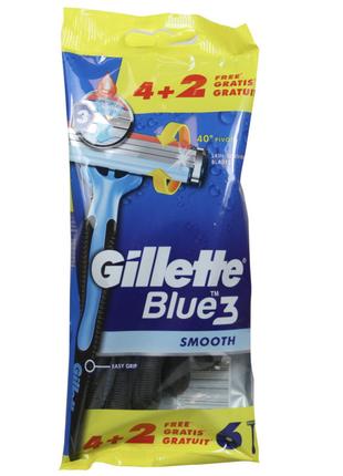 Мужская одноразовая бритва Gillette Blue3 Sense Care – 6 шт.