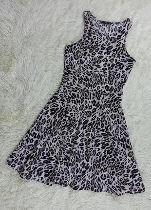 Платье хлопок леопардовое.