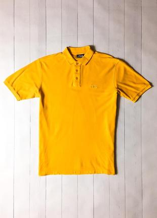 Мужская желтая футболка поло тенниска fila фила. размер m l