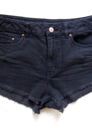 Брендовые джинсовые шорты c высокой талией h&m, 38 размер.