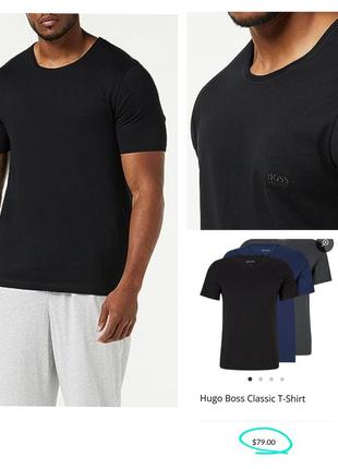 100% котон люкс бренд оригінал чорна базова чоловіча футболка...