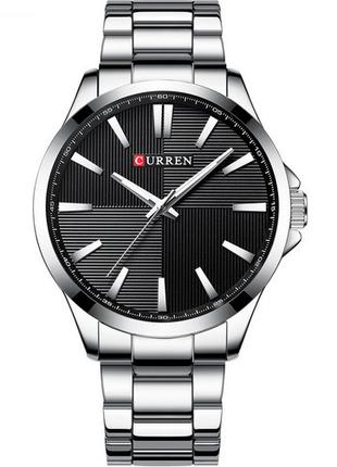 Классические мужские наручные часы Curren 8322 Silver-Black