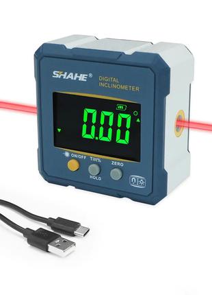 Цифровой угломер инклинометр SHAHE с лазерными указателями и в...