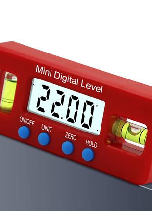 Цифровой угломер мини уровень с магнитным основанием Red Код/А...