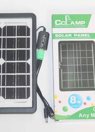 Портативная солнечная панель для зарядки гаджетов (6в, 8вт) cl...
