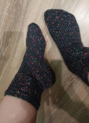 Теплые носки с люриксовой нитью