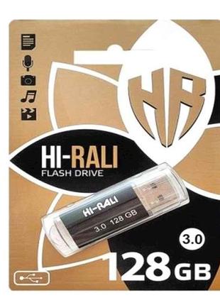 Флеш USB 128GB 3.0 Hi-Rali Corsar серія чорний ТМ Hi-Rali
