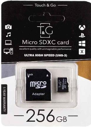 Карта памяті microSDXC (UHS-3) 256GB class 10 TG (з адаптером)...