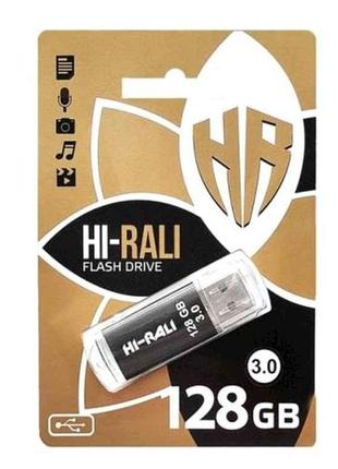 Флеш USB 128GB 3.0 Hi-Rali Rocket серія чорний ТМ Hi-Rali