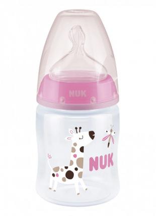 Бутылочка для кормления Nuk First Choice Plus Жираф 150 мл Роз...