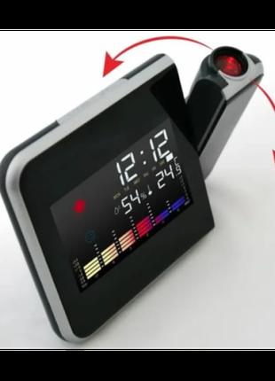Часы-метеостанция с проектором времени Color Screen Calendar
