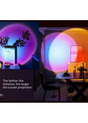 Проекционная разноцветная RGB LED лампа Sunset Lamp с эффектом...