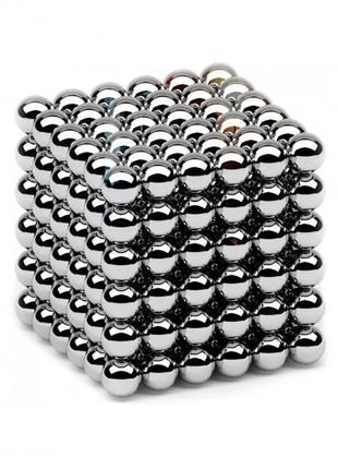 Неокуб ⁇ Магнітні кульки ⁇ Магнітний конструктор NeoCub Silver...