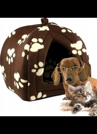 Мягкий домик для собак и кошек Pet Hut Brown