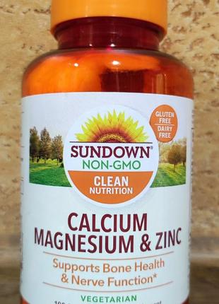 Кальций магний цинк 100 табл Sundown Calcium magnesium zinc Ви...