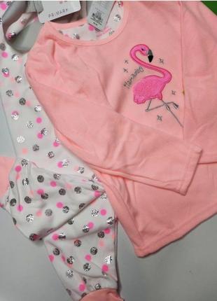 Флисовая пижама набор flamingo