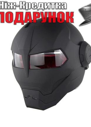 Мотоциклетный шлем Soman Размер L Черный